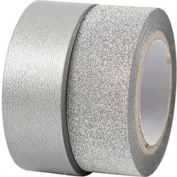Creativ Company Vivi Gade Designtape 15mm 2 rl. Sølv