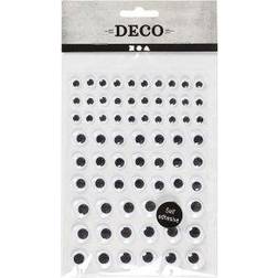 Creativ Company Googly Eyes, D: 8 12 14 mm, white, 1 sheet, 69 pc