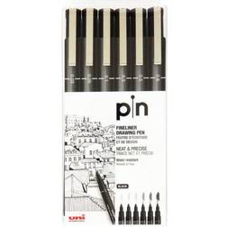 Uni Pin Permanent marker Sortiment 6 Stk