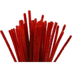 Creativ Company Pipe Cleaners, L: 30 cm, thickness 6 mm, red, 50 pc/ 1 pack