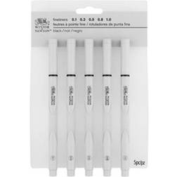 Winsor & Newton Winsor Graphic Marker fineliner black 5pcs ass. set