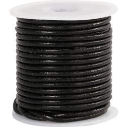 Creativ Company Leather Cord, thickness 2 mm, black, 10 m/ 1 roll