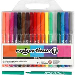 Colortime Tusser Basisfarver, 18 stk