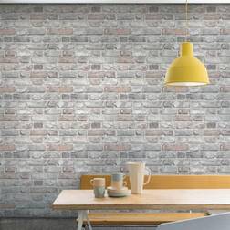 Grandeco Vintage House Brick Pattern Wallpaper Faux Effect Textured A28902