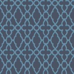 Cole & Son Treillage Wallpaper Pearwood Collection Cerulean Blue on Midnight 116/6024 Roll