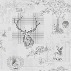 Holden Decor Richmond Wallpaper, Grey