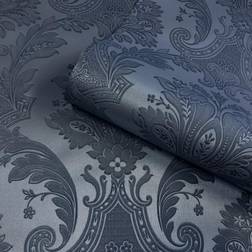 Belgravia Belgravia Decor Amara Dark Blue Damask Wallpaper