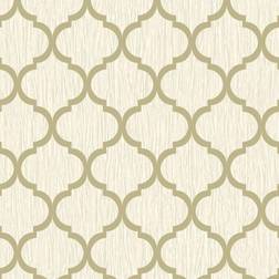 Debona Crystal Trellis Wallpaper Ivory Gold 8898