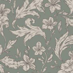 Sandberg Wallpaper Karin forest green 813-38