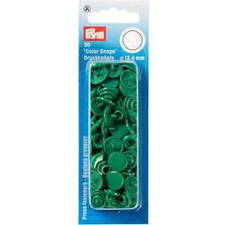 Prym Color Snaps Trykknapper Plast Rund Græsgrøn 12,4mm 30 stk