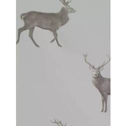 Sanderson Evesham Deer Silver Grey