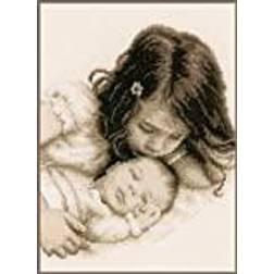 Vervaco Vervaco Baby and Sister, Polyester Cotton, Multi-Colour, 40 x 2 x 20 cm