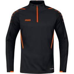 JAKO Challenge Zip Top - Black/Neon Orange