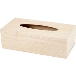Creotime boîte à mouchoirs en bois décorative