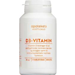 Apotekets d3-vitamin 25 mikg tabl Kosttilskud 300 stk