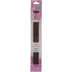 Pony Perfect 20cm Double-Pointed Wooden Knitting Needles Set Of Five 3.50mm (P42507)