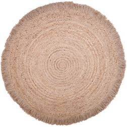 Nattiot Terra Jute Rug with Fringes 55.1x55.1"