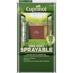 Cuprinol One Coat Sprayable Wood Protection Rich Cedar 5L