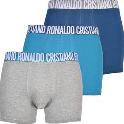 CR7 Cristiano Ronaldo Organic Basic Trunk 3-pack - Grey/Blue