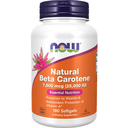 Now Foods Natural Beta Carotene 25000iu 180 pcs