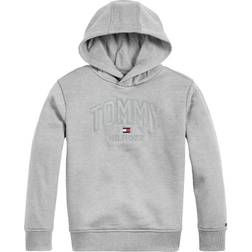 Tommy Hilfiger Logo Embroidery Hoody - Light Grey Heather (KB0KB06904)