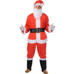 Disfraz De Papá Noel Piezas Rojo/blanco Talla Única Poliéster