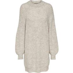 Only Robe en Maille Col Rond Manches longues gris Isla