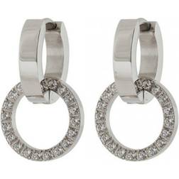 Edblad Eternal Orbit Earrings - Silver/Transparent