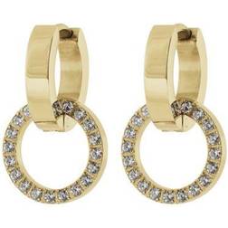 Edblad Eternal Orbit Earrings - Gold/Transparent