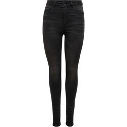 Only Royal Life Hw Skinny Fit Jeans - Black/Black Denim