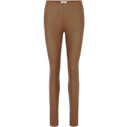 Object Belle Coated Leggings - Sepia