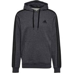 Adidas Sweatshirt À Capuche Essentials Fleece 3-Bandes - Gris