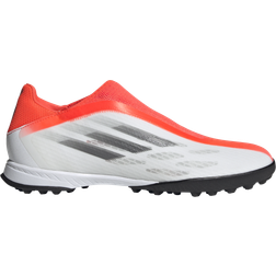 adidas X Speedflow.3 Laceless Turf - Cloud White/Iron Metallic/Solar Red