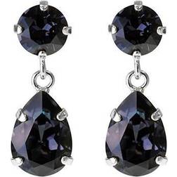 Caroline Svedbom Mini Drop Earrings - Silver/Graphite