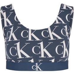 Calvin Klein CK One Plush Unlined Bralette - Blue Shadow