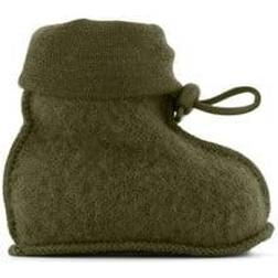 Kuling Wool Fleece Booties - Moss Green