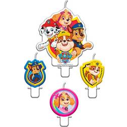 Amscan bougies d'anniversaire Paw Patrol 6 cm 4 pièces