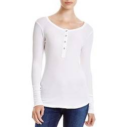 Splendid Forever Henley Top - White