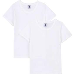 Petit Bateau Boy's S/S T-shirt 2-pak - White (A01FU-00)