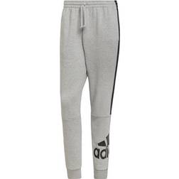 adidas Essentials Colorblock Fleece Joggers - Medium Grey Heather/Black