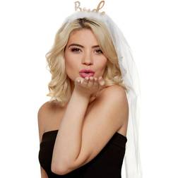 Smiffys Diadem med Slöja Bride