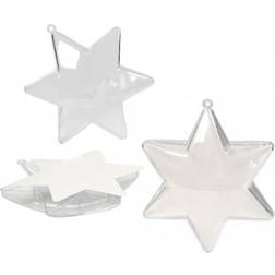 Creativ Company Deko-stjerne, H: 10 cm, transparent, 5stk