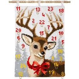 Vervaco Broderikit Kalender Rådjur med rosett