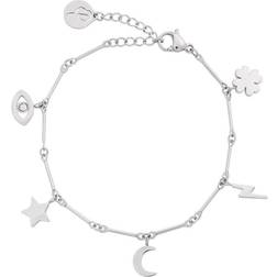 Edblad Multi Charm Bracelet - Silver/Transparent