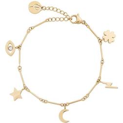 Edblad Multi Charm Bracelet - Gold/Transparent