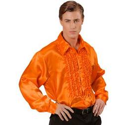 Widmann Ruche blouse satijn oranje