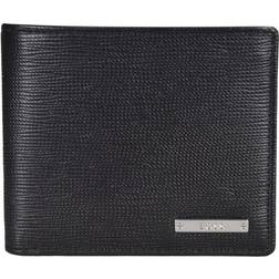 HUGO BOSS Italian Leather Wallet With Logo Plate - Black