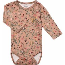 Name It All Over Print Organic Cotton Romper - Brown/Café Au Lait (13196359)