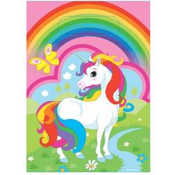 Amscan 11012043 Rainbow Unicorn Party Loot Bags-8 Pcs