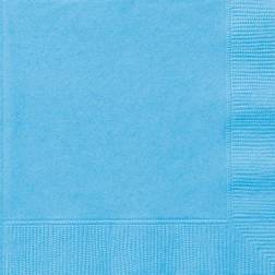 Unique Party 30892 Solid Luncheon Napkins Pretty Powder Color Theme 20ct, Baby Blue, Pack of 20